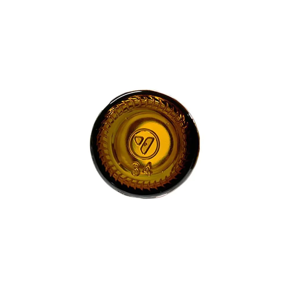 4 oz. Amber Boston Round with Black Cream Pump (22/400) (V5) (V15)