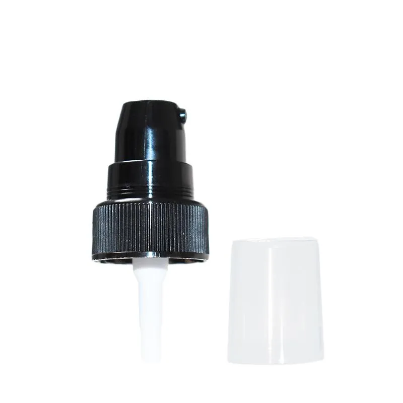4 oz. Amber Boston Round with Black Cream Pump (22/400) (V5) (V15)