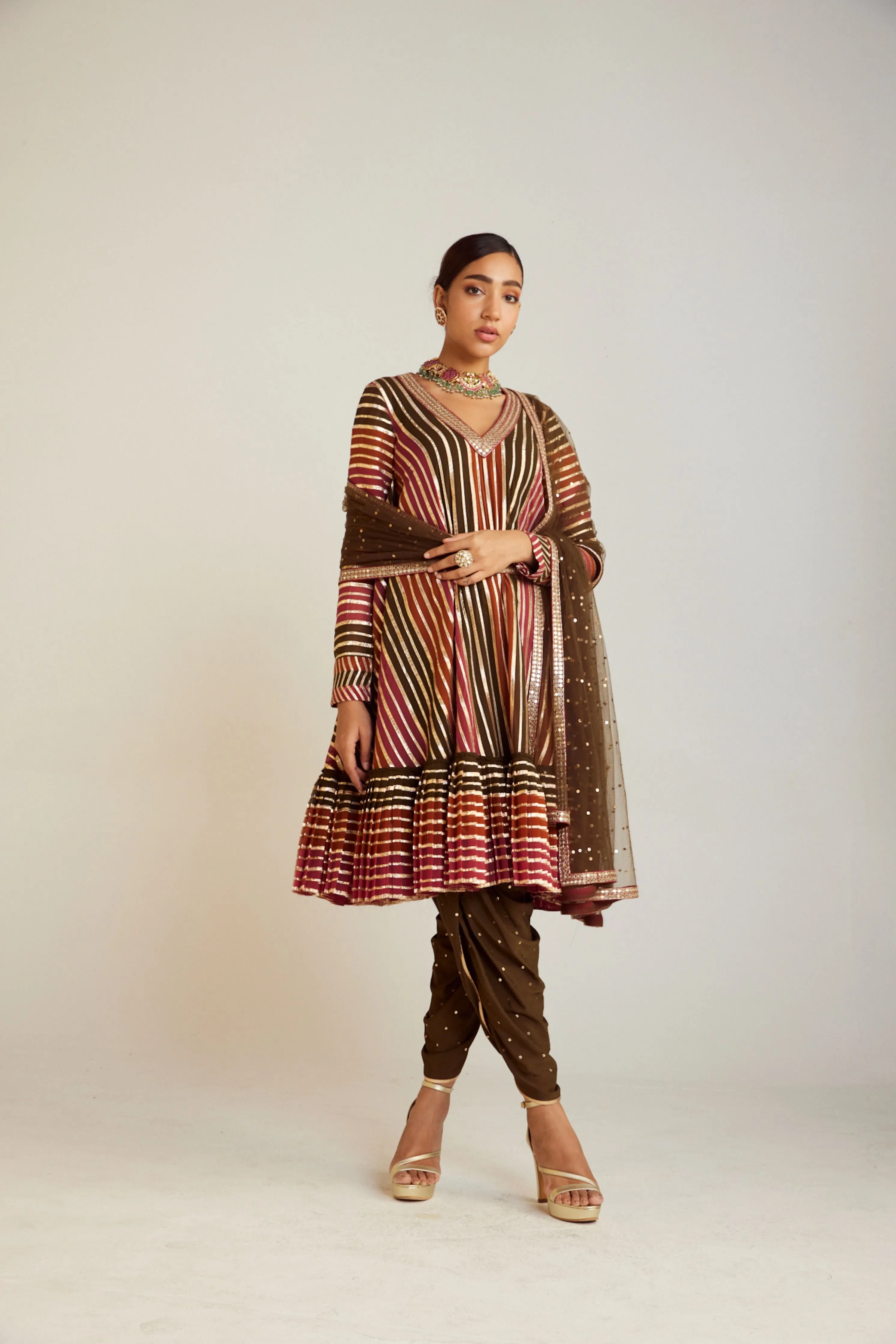 A Line Dhoti Kurta Set