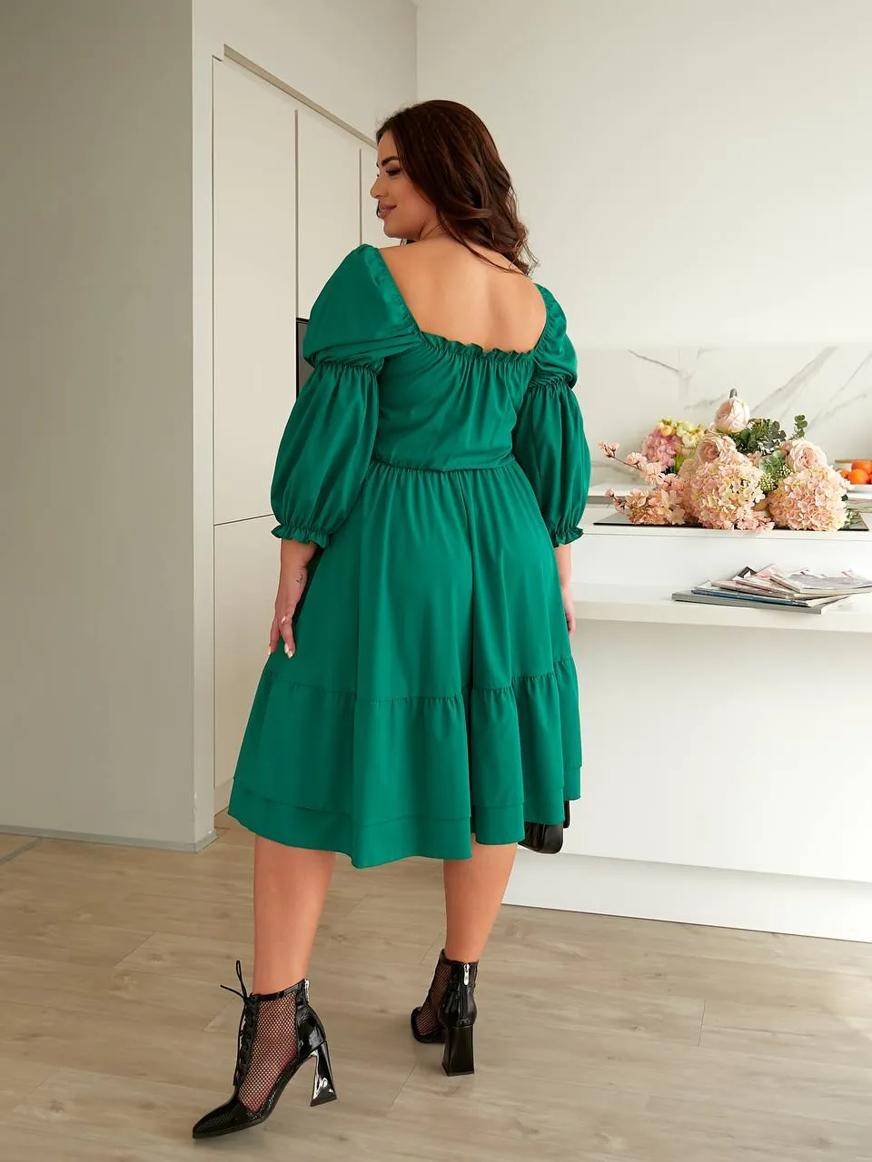 A-line dress made of soft fabric