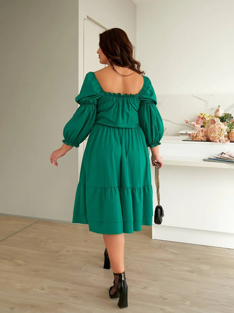 A-line dress made of soft fabric