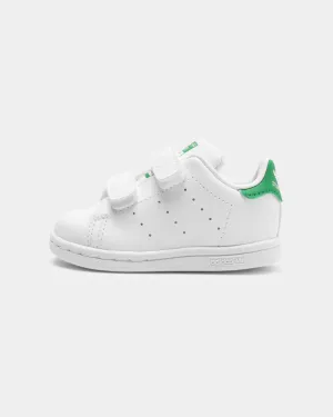 Adidas Toddler's Stan Smith Cloud White/Cloud White/Green