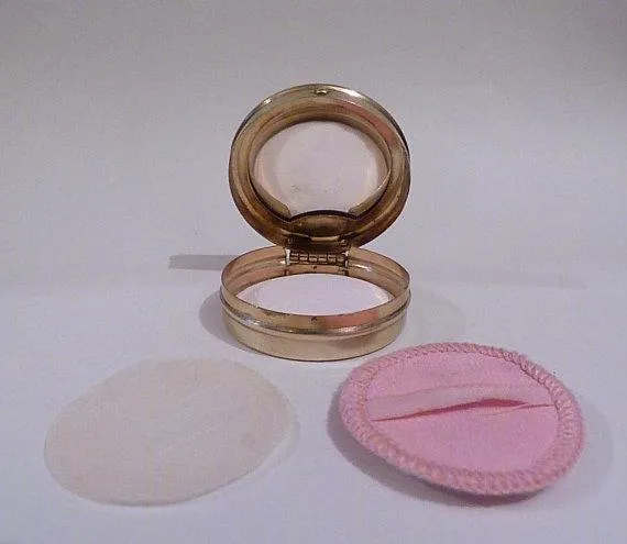 Antique Compact Mirror Peters Weatherbird Promotional Powder Compact 1920s