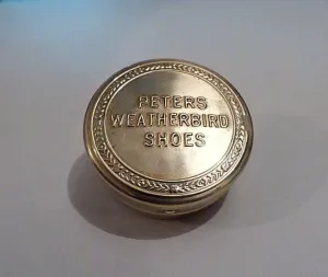 Antique Compact Mirror Peters Weatherbird Promotional Powder Compact 1920s