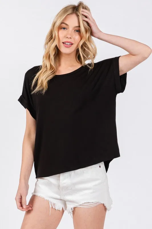 Black Modal Loose Top