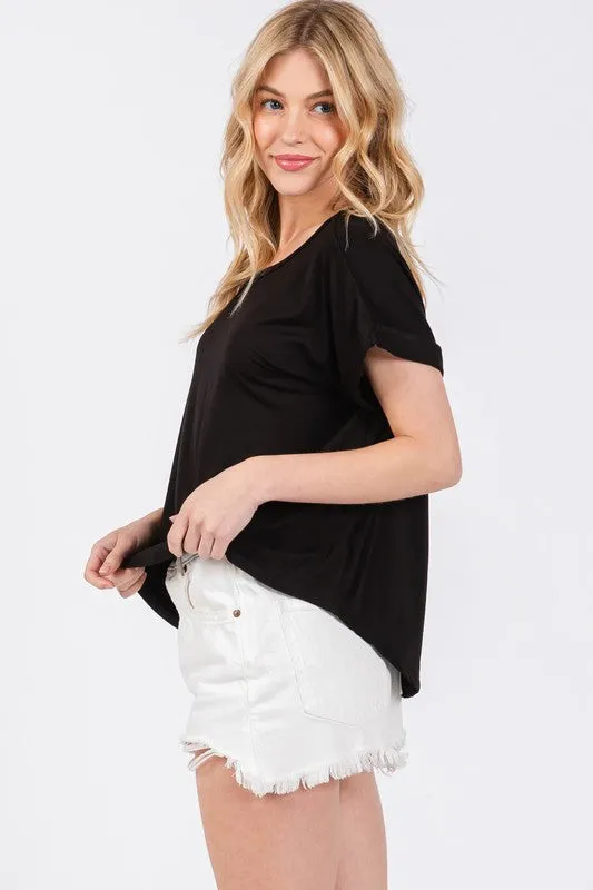 Black Modal Loose Top