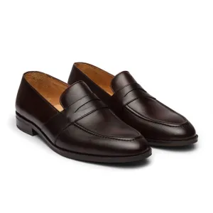 Brown Full Penny Strap Loafers