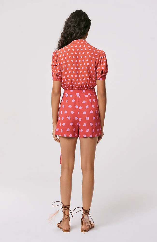 Candra Faux Wrap Romper