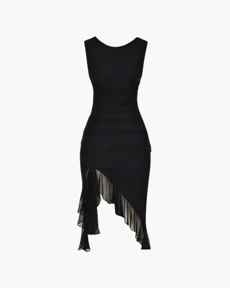 Caprice – Stretch mesh – Black dress