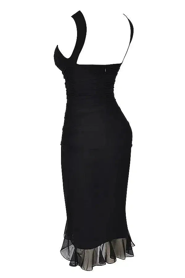 Caprice – Stretch mesh – Black dress