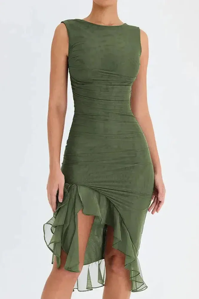 Caprice – Stretch mesh – Black dress