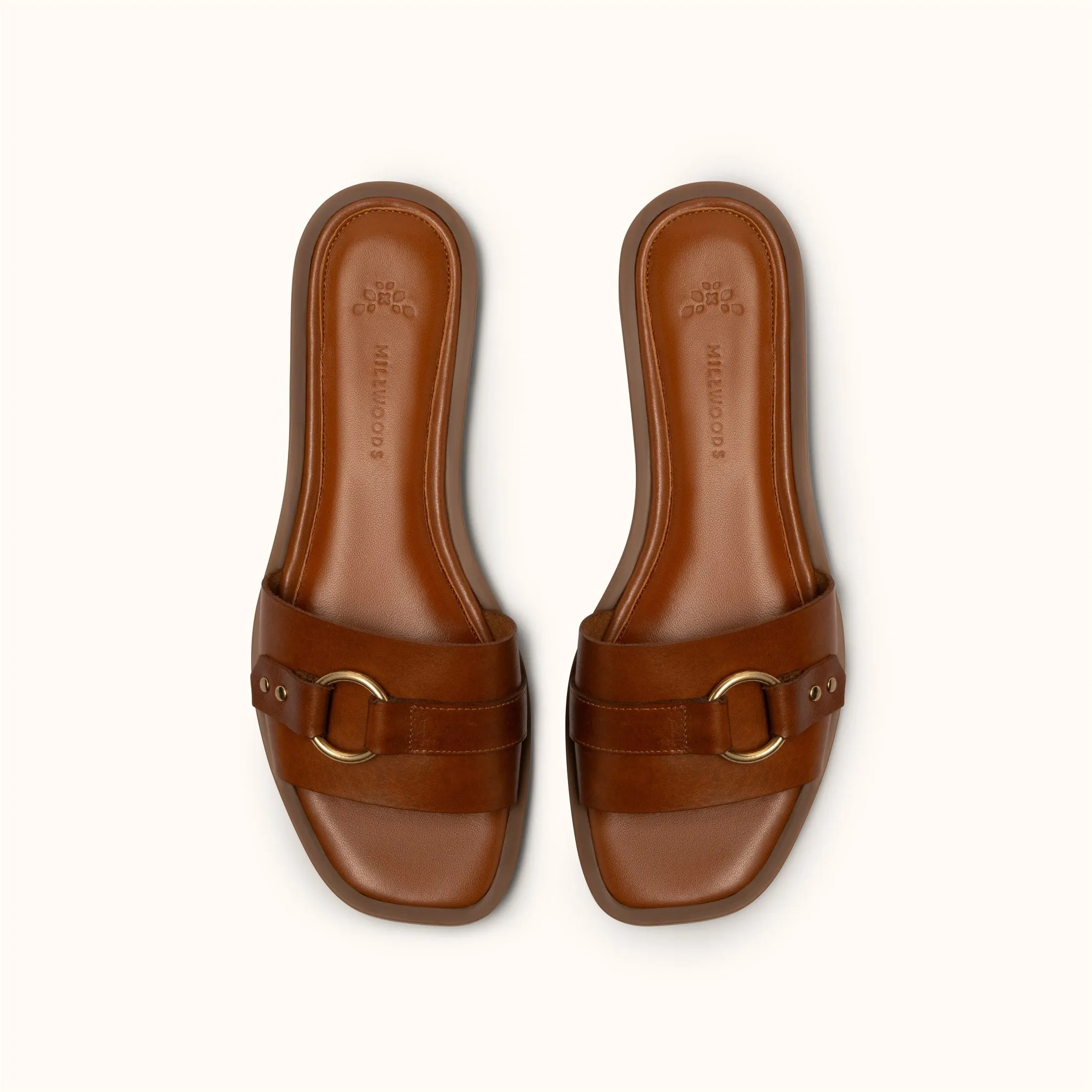 Classic Ring Detail Slide - Tan