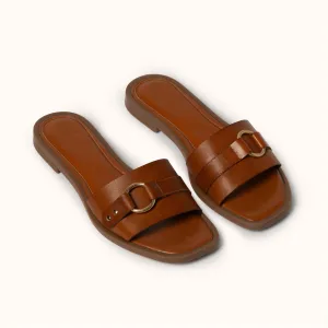 Classic Ring Detail Slide - Tan