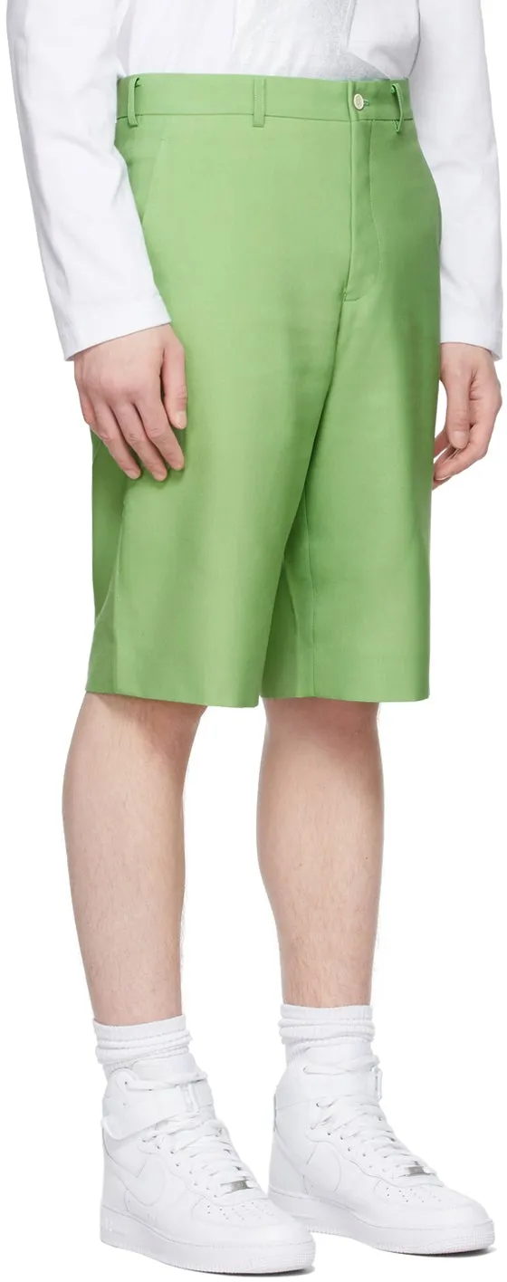 Comme des GarÃ§ons Homme Plus Green Wool Shorts