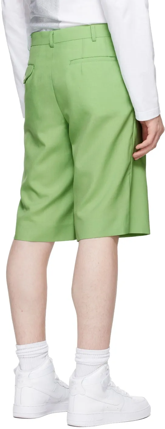 Comme des GarÃ§ons Homme Plus Green Wool Shorts
