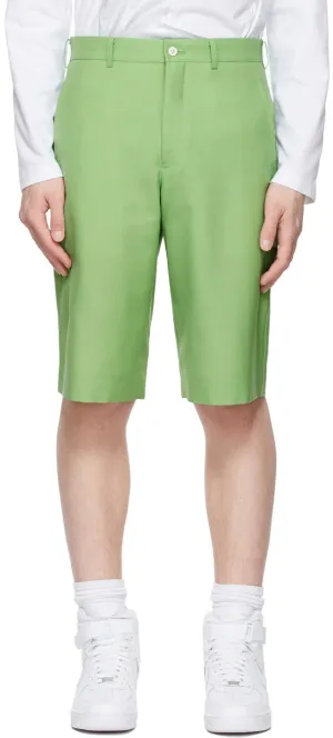 Comme des GarÃ§ons Homme Plus Green Wool Shorts