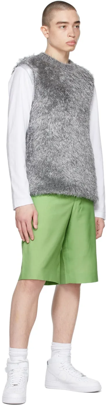 Comme des GarÃ§ons Homme Plus Green Wool Shorts
