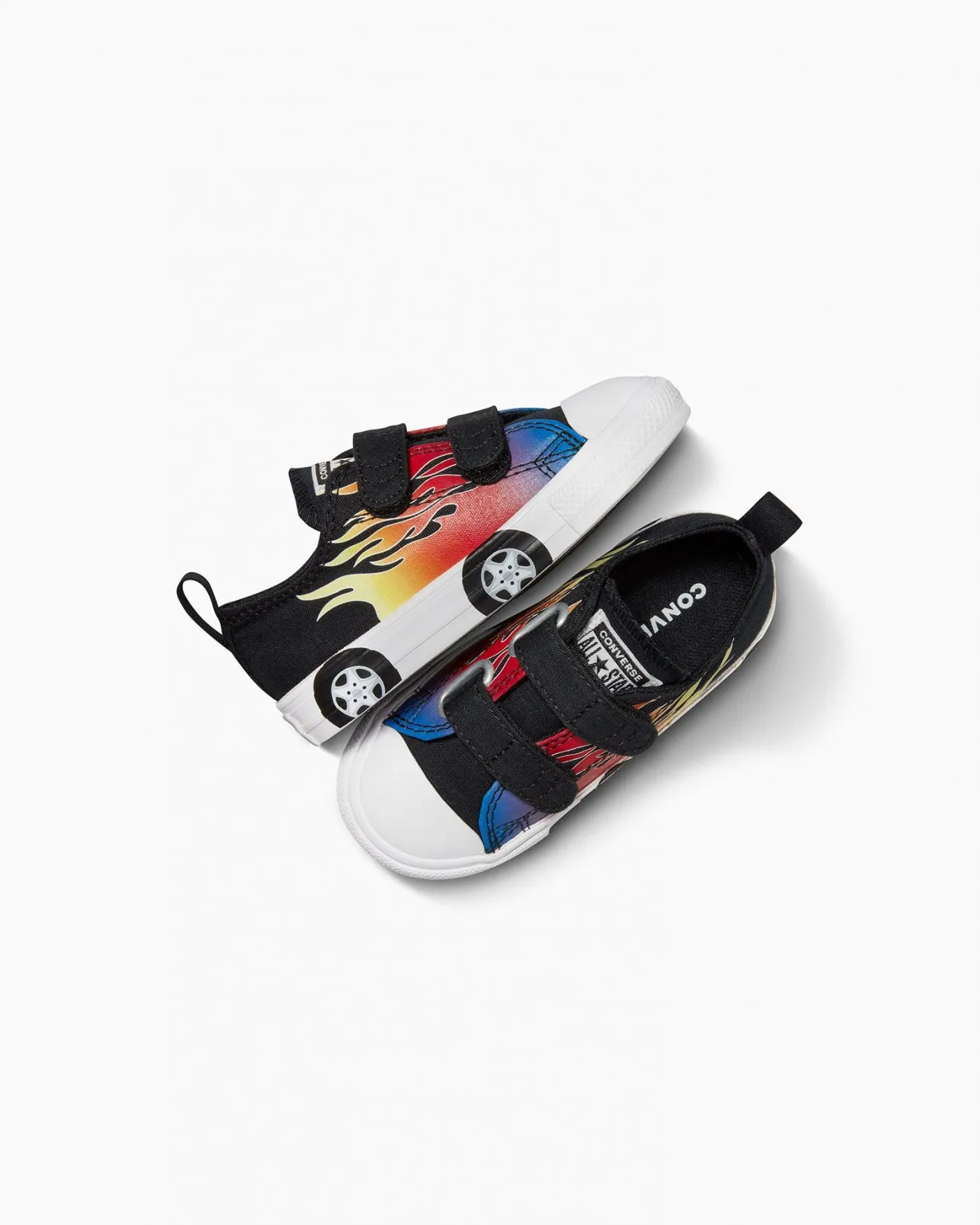Converse Infant Low Cut Canvas Sneaker (Cars Black)
