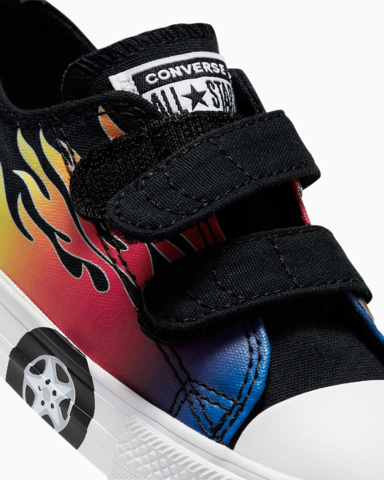 Converse Infant Low Cut Canvas Sneaker (Cars Black)