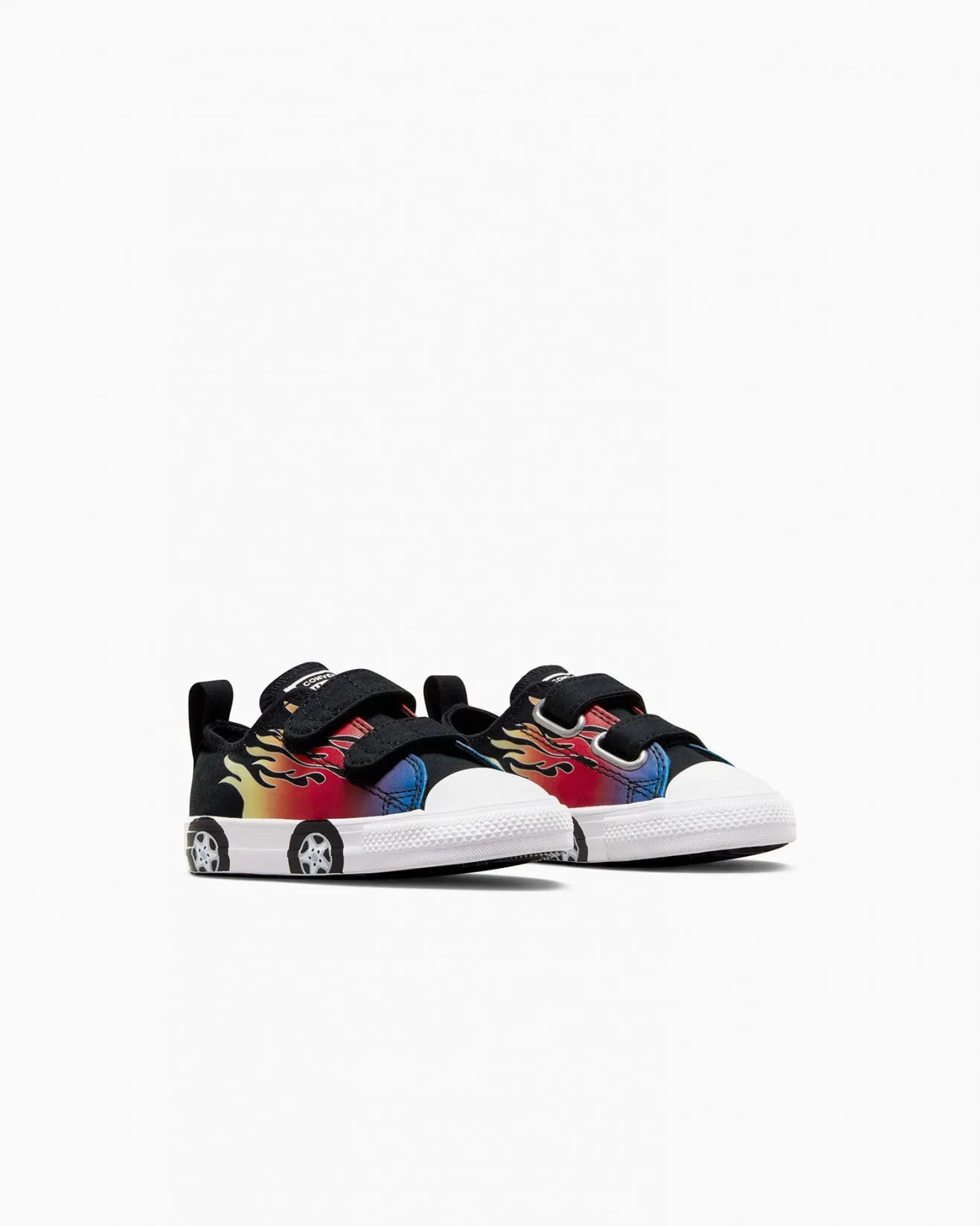 Converse Infant Low Cut Canvas Sneaker (Cars Black)