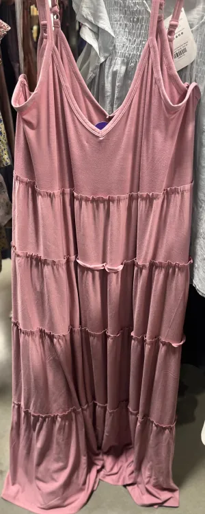 Curvy Ruffled Elegance Maxi Tank Dress