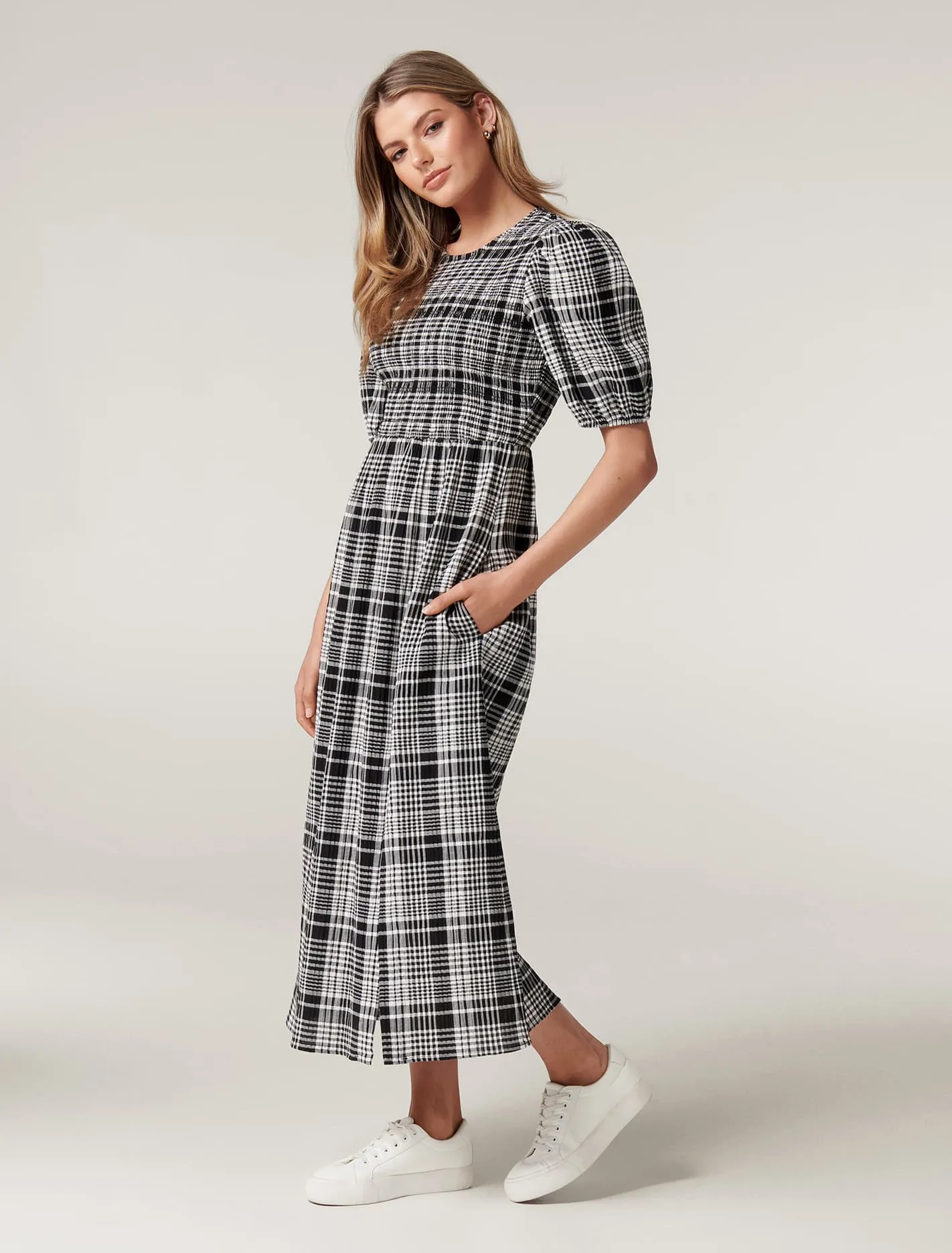 Dakota Check Midi Dress