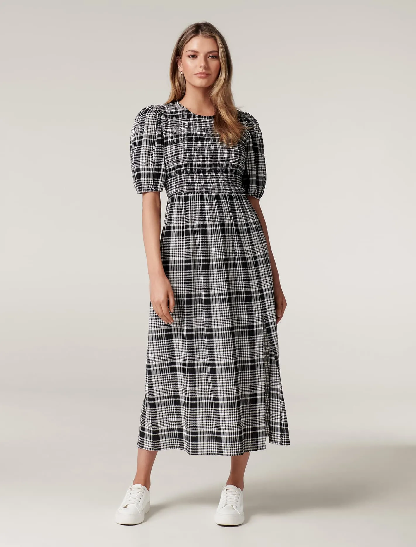 Dakota Check Midi Dress