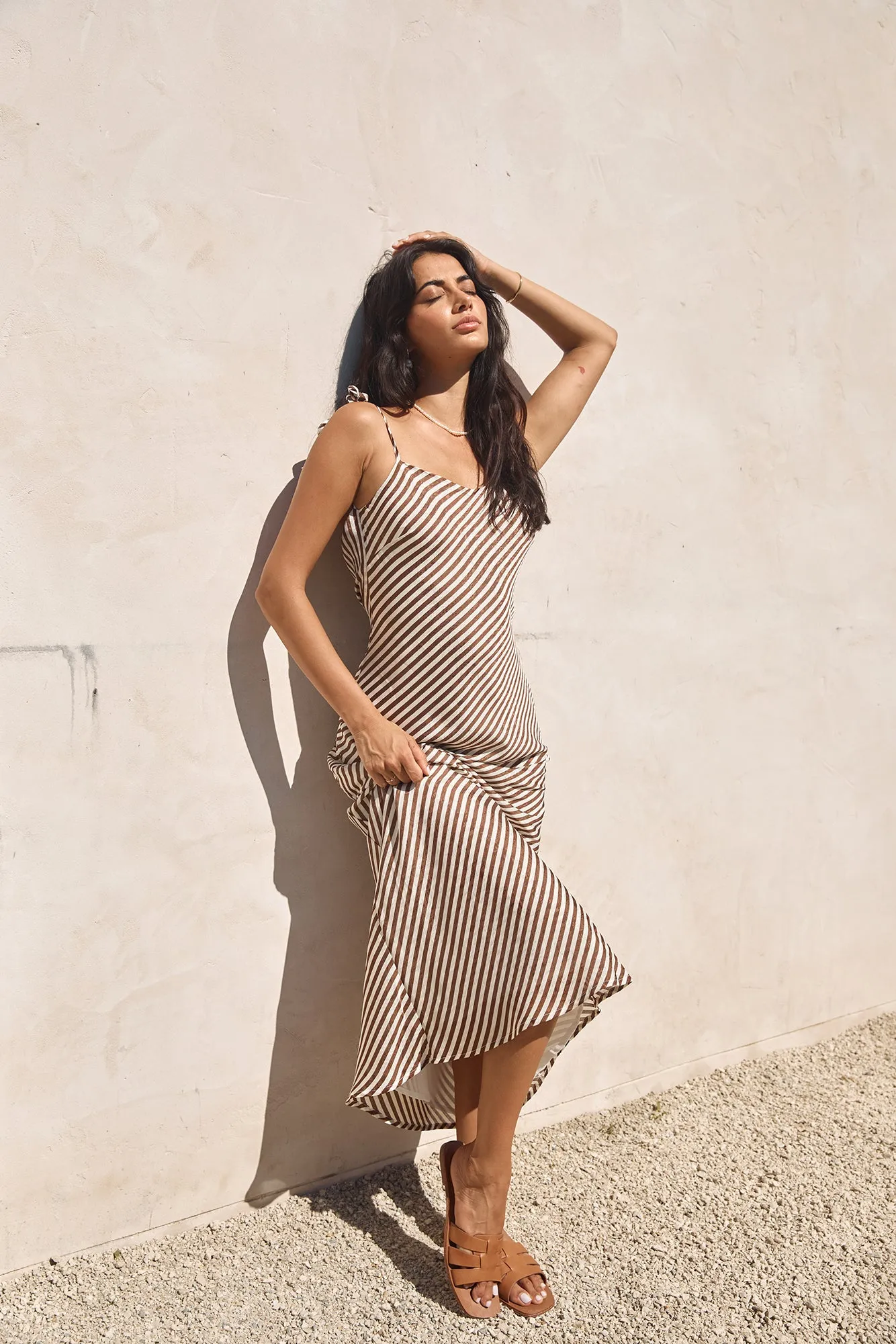 Dedicated To You Maxi Dress Brown