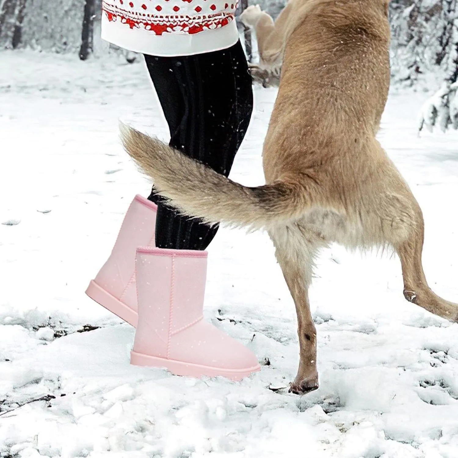 DKSUKO Women's Classic Waterproof Snow Boots Winter Boots