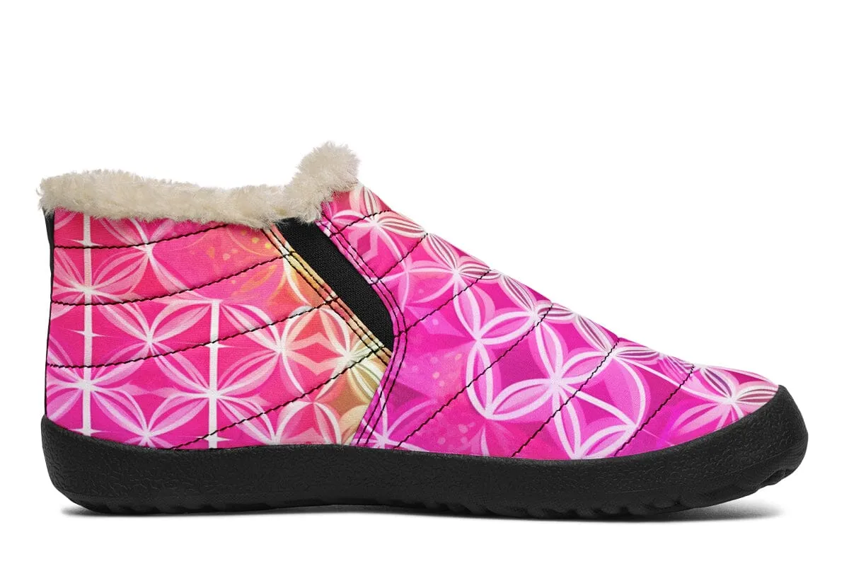 Flower Life Pink Sherbert Winter Slippers