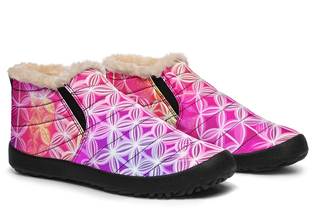 Flower Life Pink Sherbert Winter Slippers
