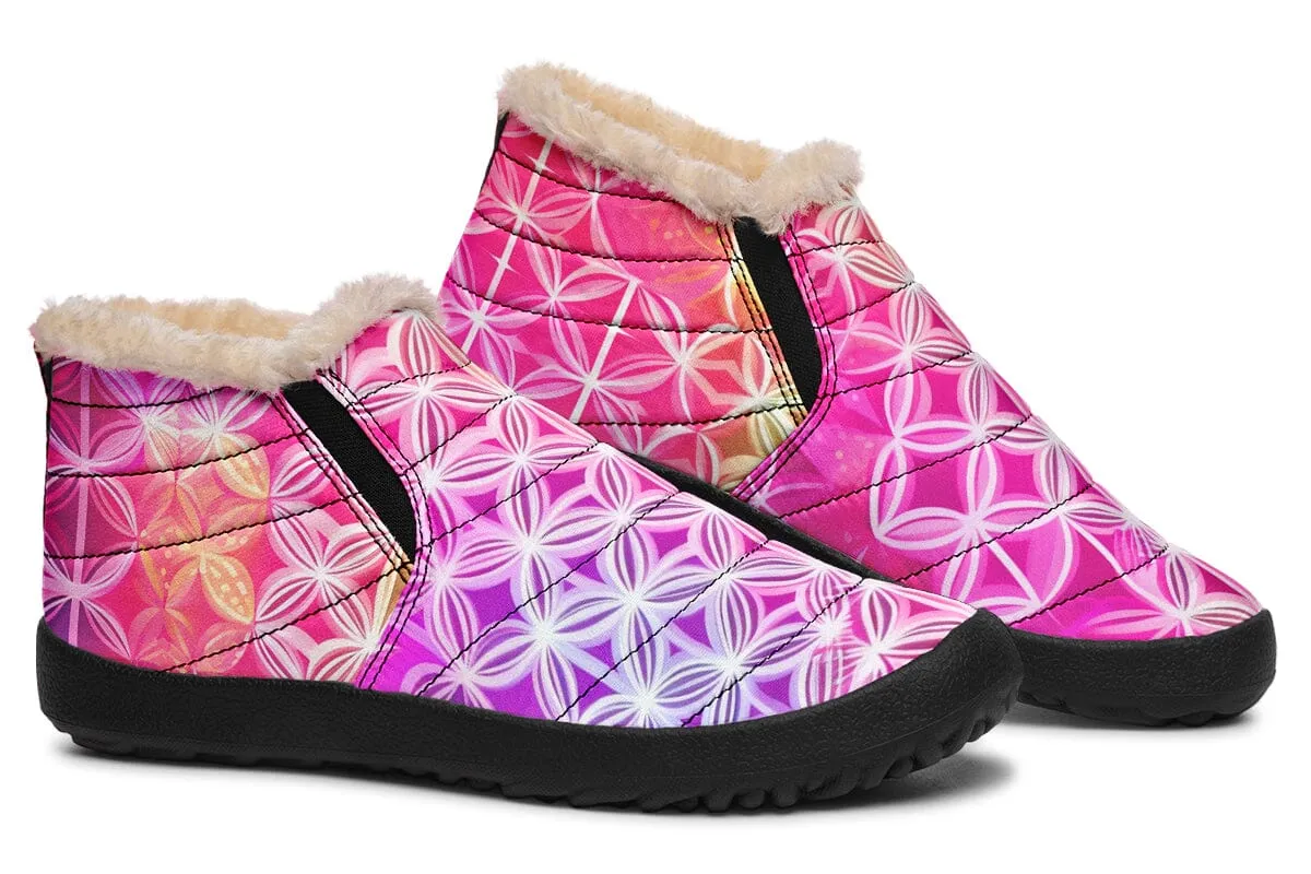 Flower Life Pink Sherbert Winter Slippers