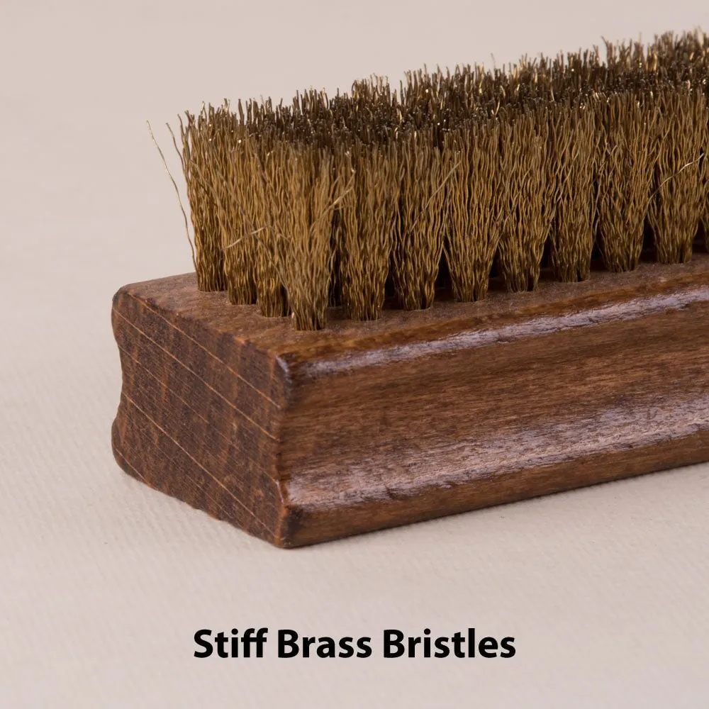FootFitter Suede-Nubuck Brass Shoe Cleaning Brush