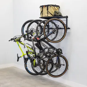 G-Swivel Bike   Shelf | Adjustable Wall Storage System | Holds 4 Bikes