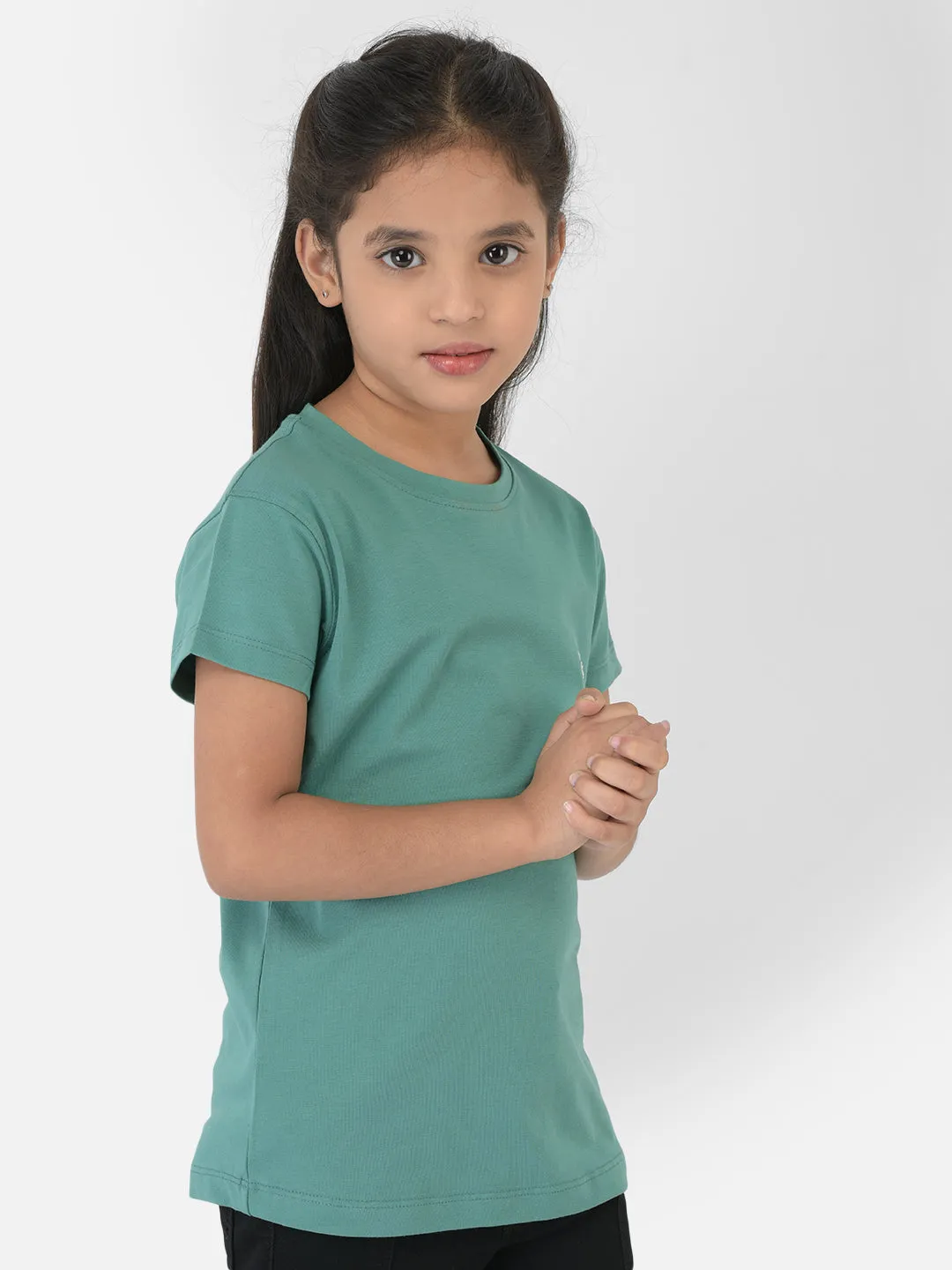 Green Round Neck T-Shirt
