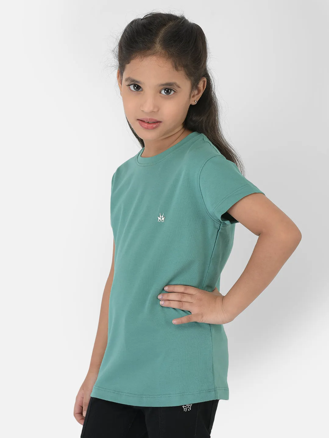 Green Round Neck T-Shirt