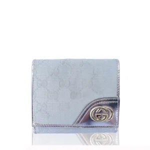 GUCCI GG CANVAS BRITT COMPACT WALLET