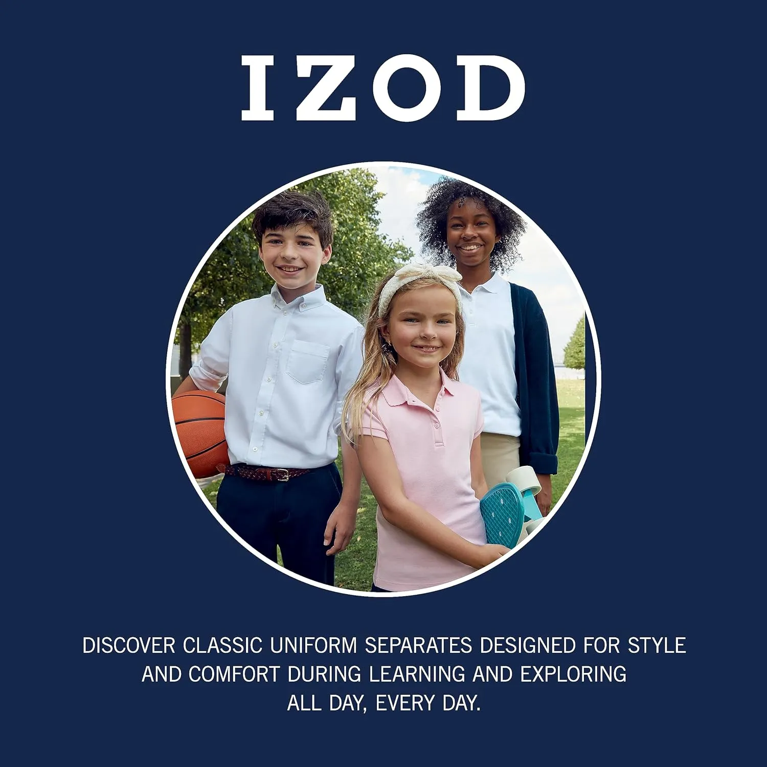 IZOD Boys' Sensory-Friendly Full-Zip Hoodie Sweatshirt, Soft Fabric with Pockets & Ribbed Cuffs, Tagless