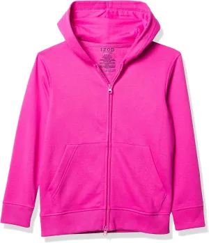 IZOD Boys' Sensory-Friendly Full-Zip Hoodie Sweatshirt, Soft Fabric with Pockets & Ribbed Cuffs, Tagless