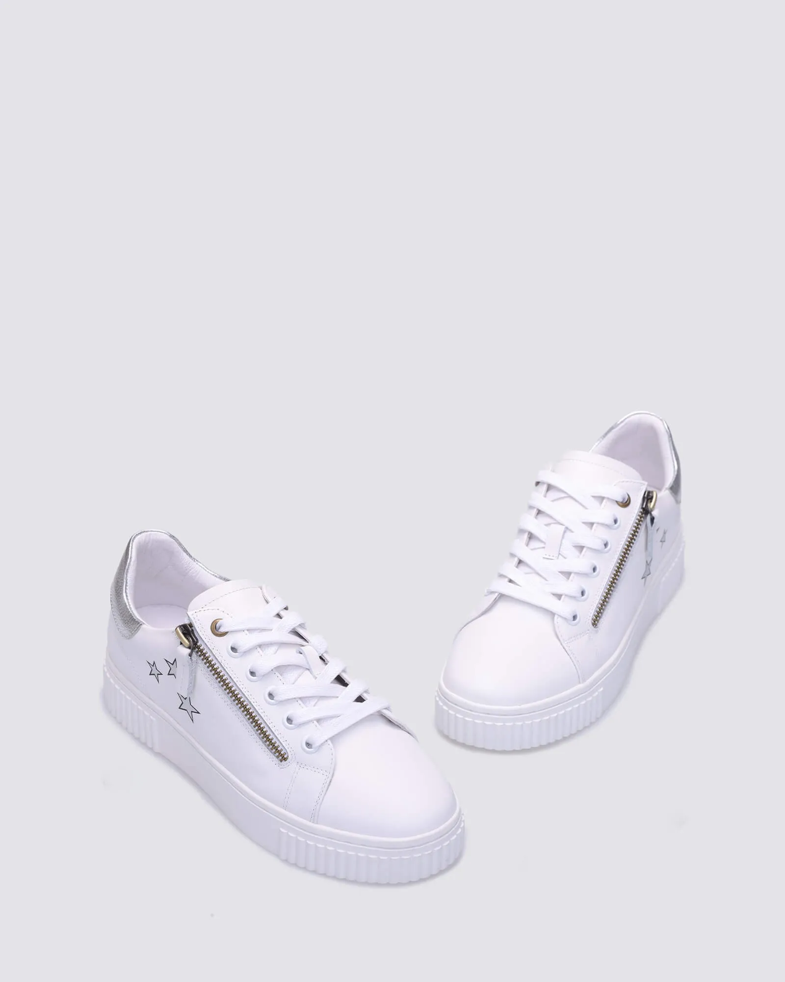 JSTAR SNEAKERS WHITE/SILVER LEATHER