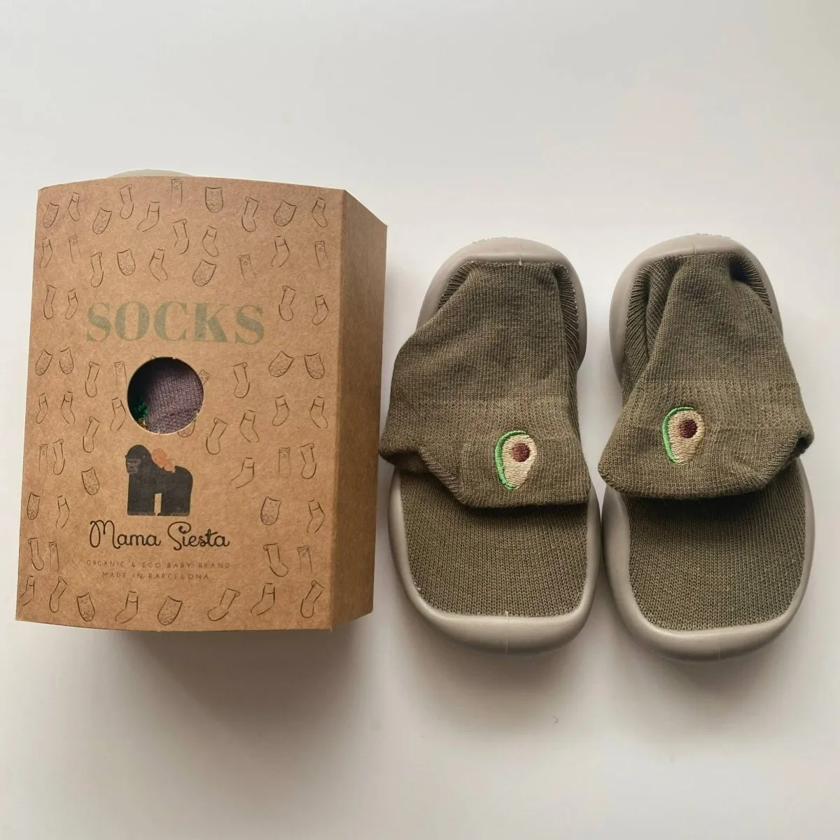 Kids Eco Fruity Shoe Socks - Green