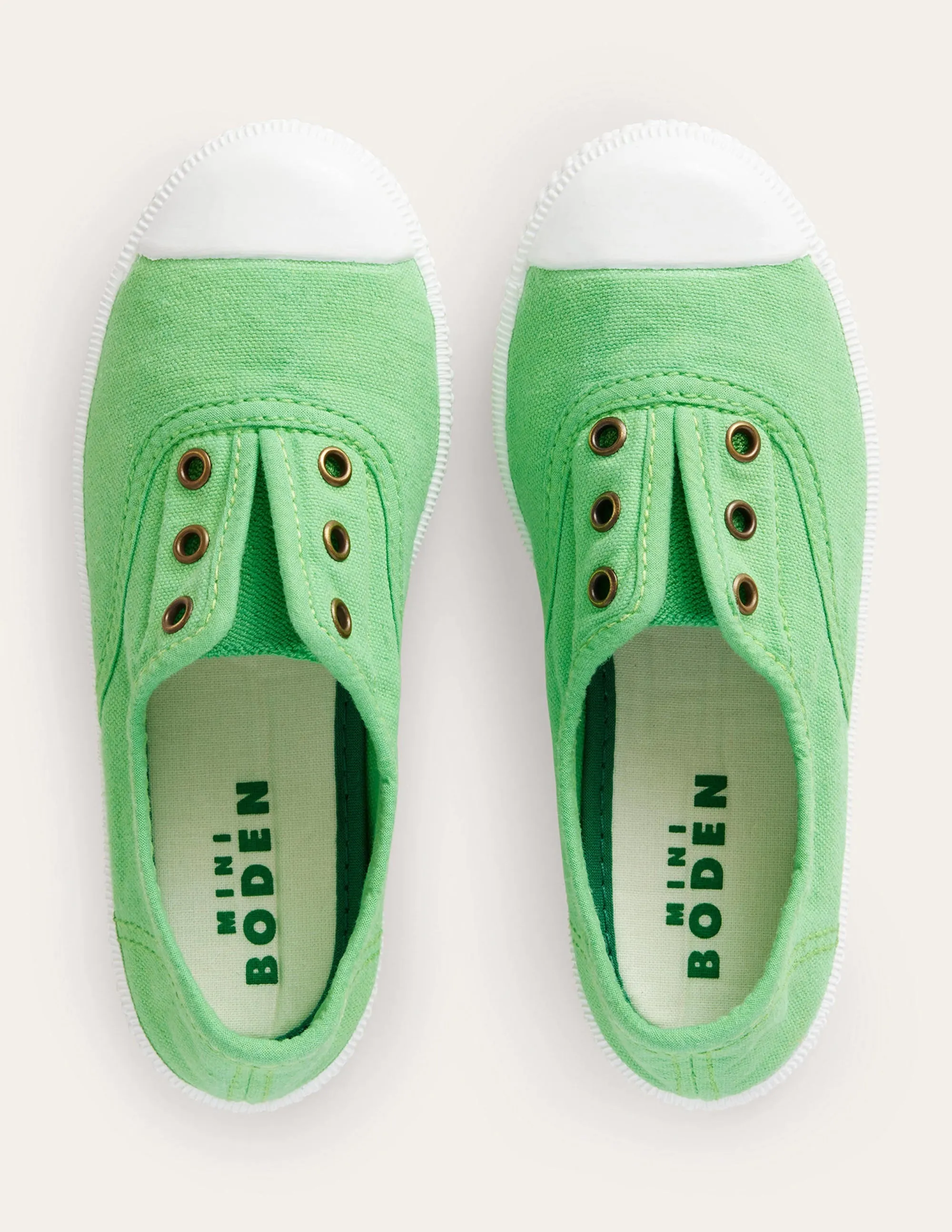 Laceless Canvas Pull-ons-Green