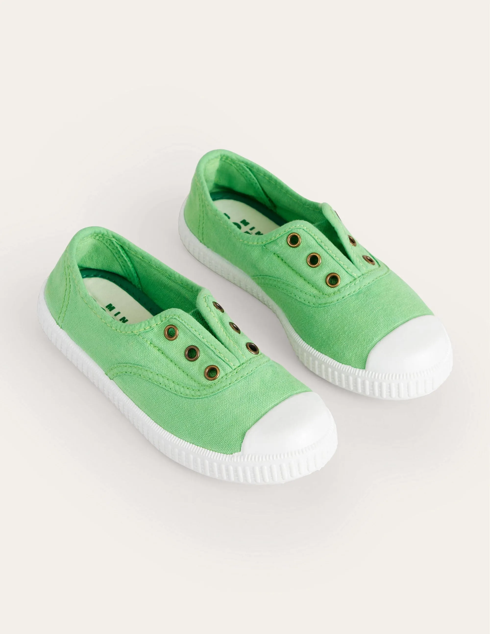 Laceless Canvas Pull-ons-Green