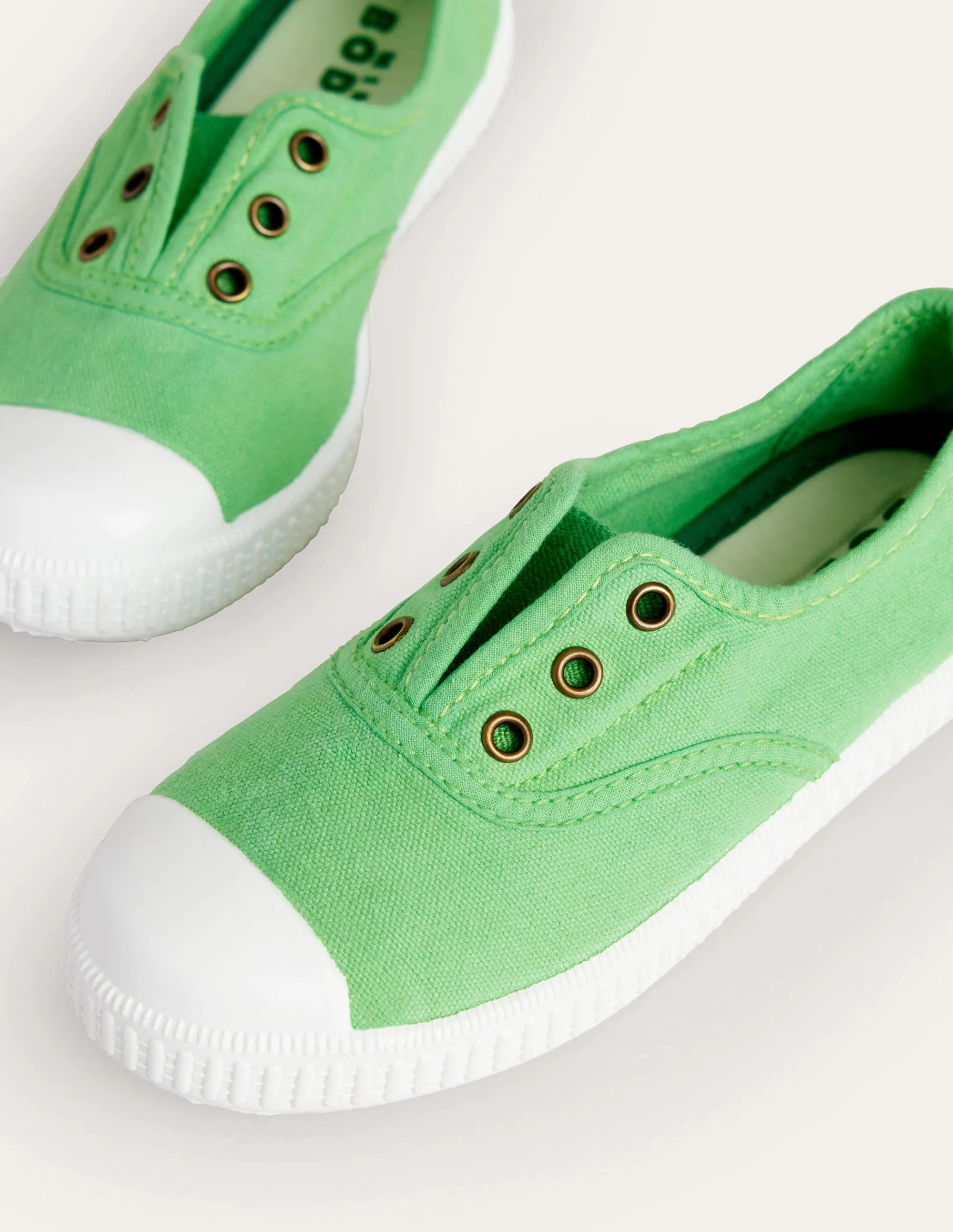 Laceless Canvas Pull-ons-Green