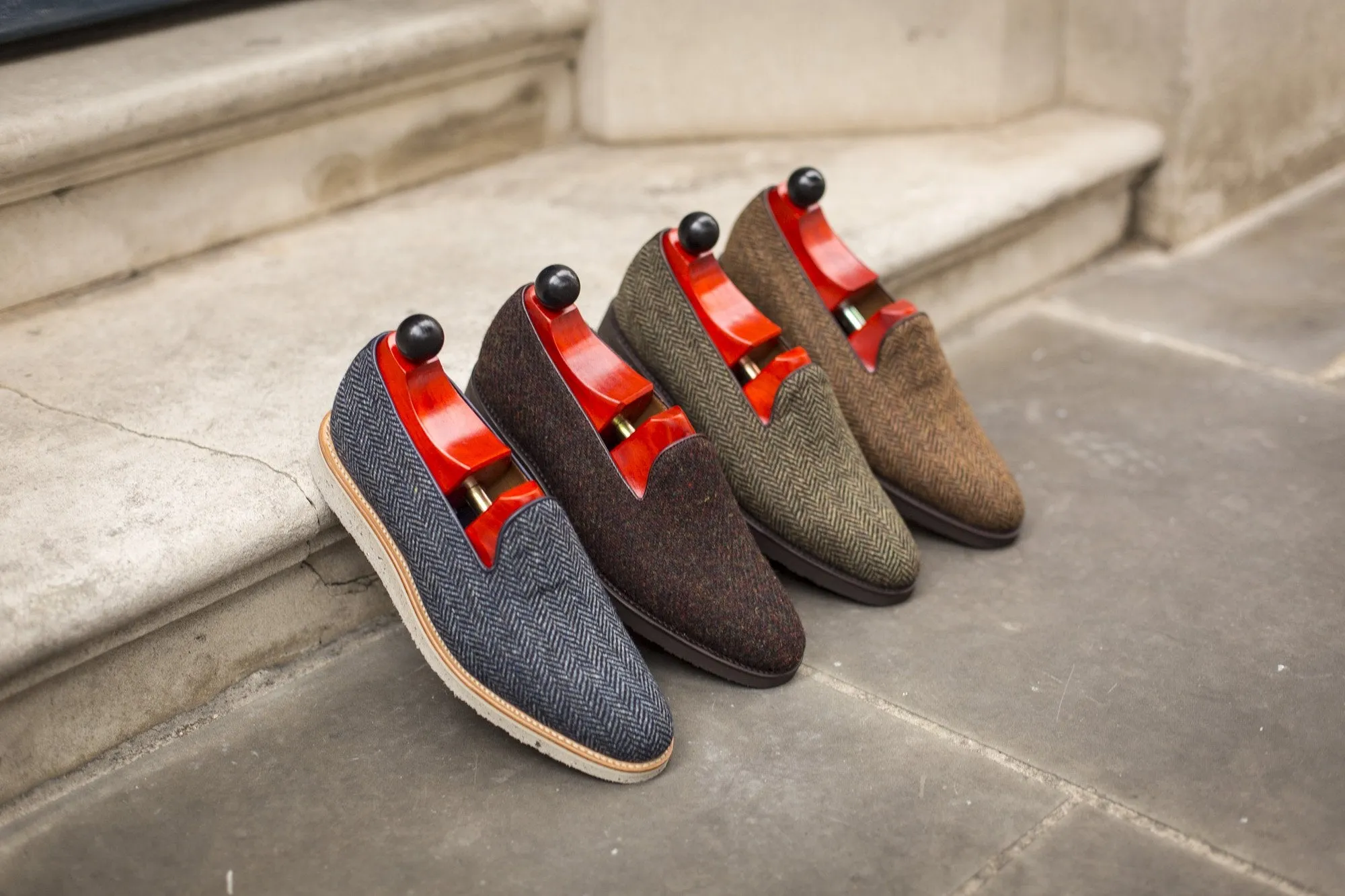 Laurelhurst II - MTO - Blue Tweed - TMG Last - White XLite Sole