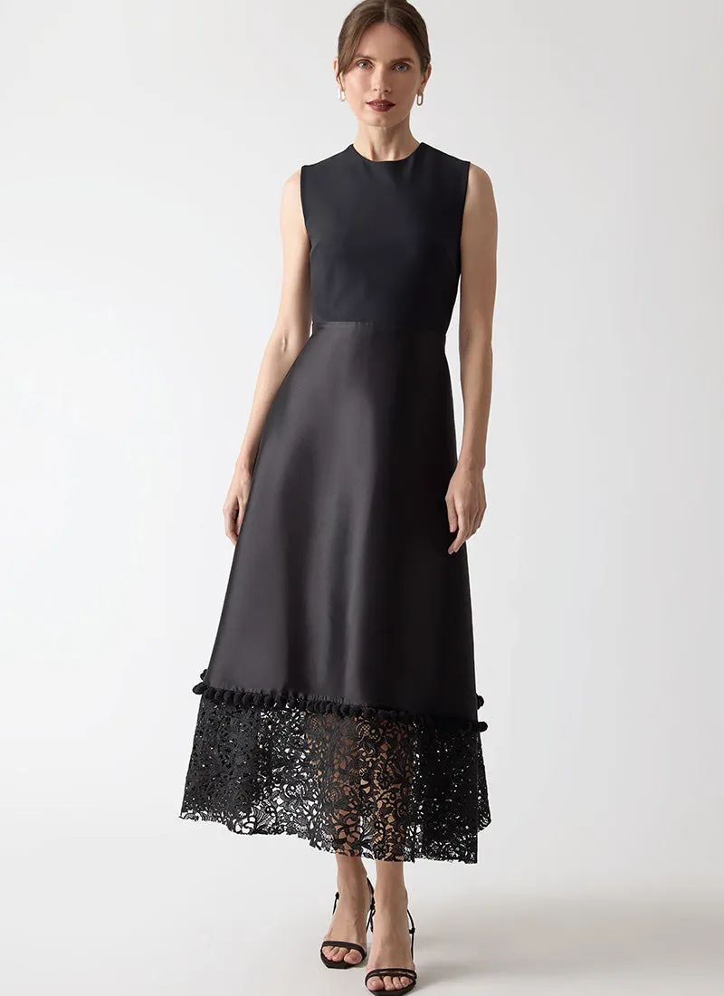 Liatris Lace Trim Midi Dress