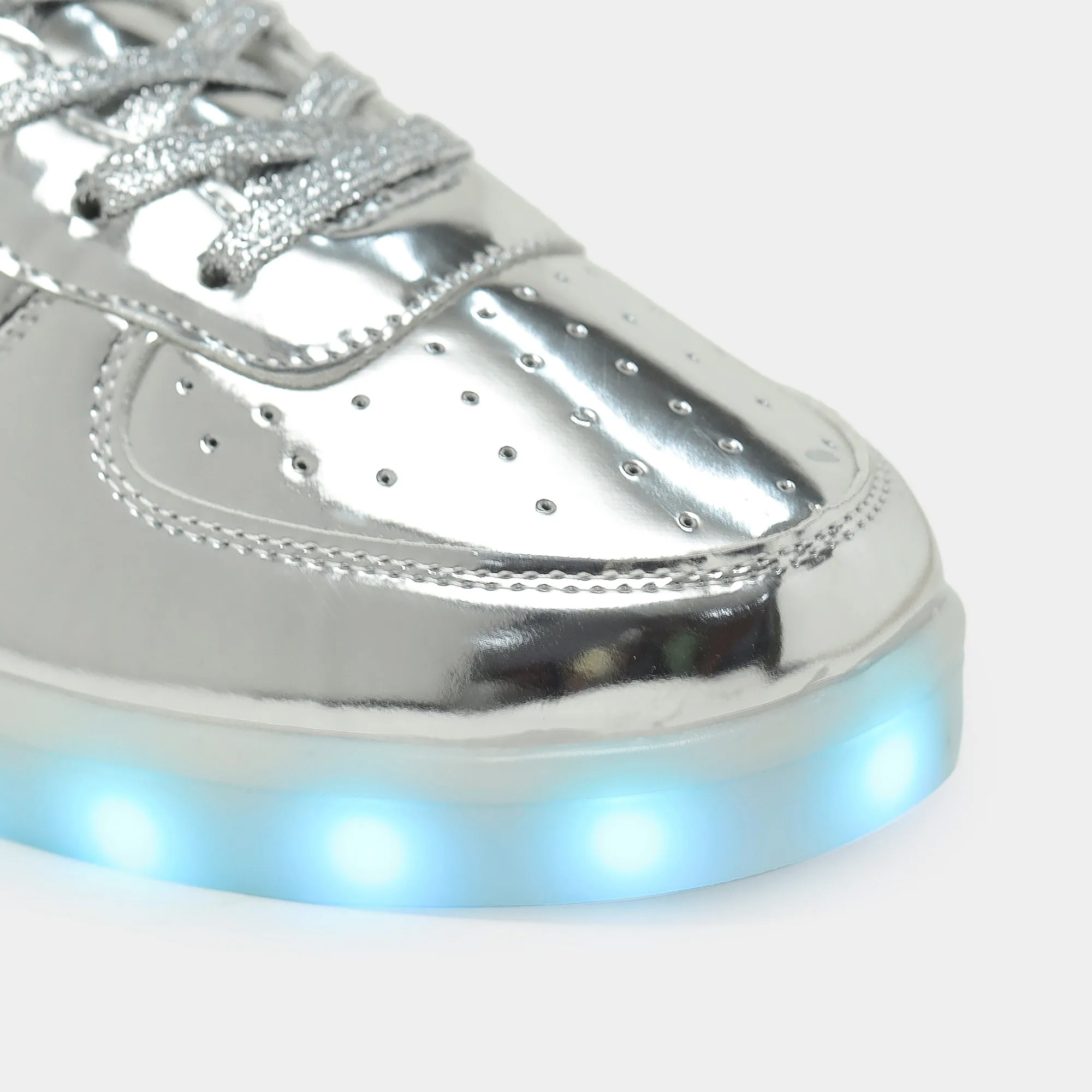 Light me up Sneakers - High Top (Silver)