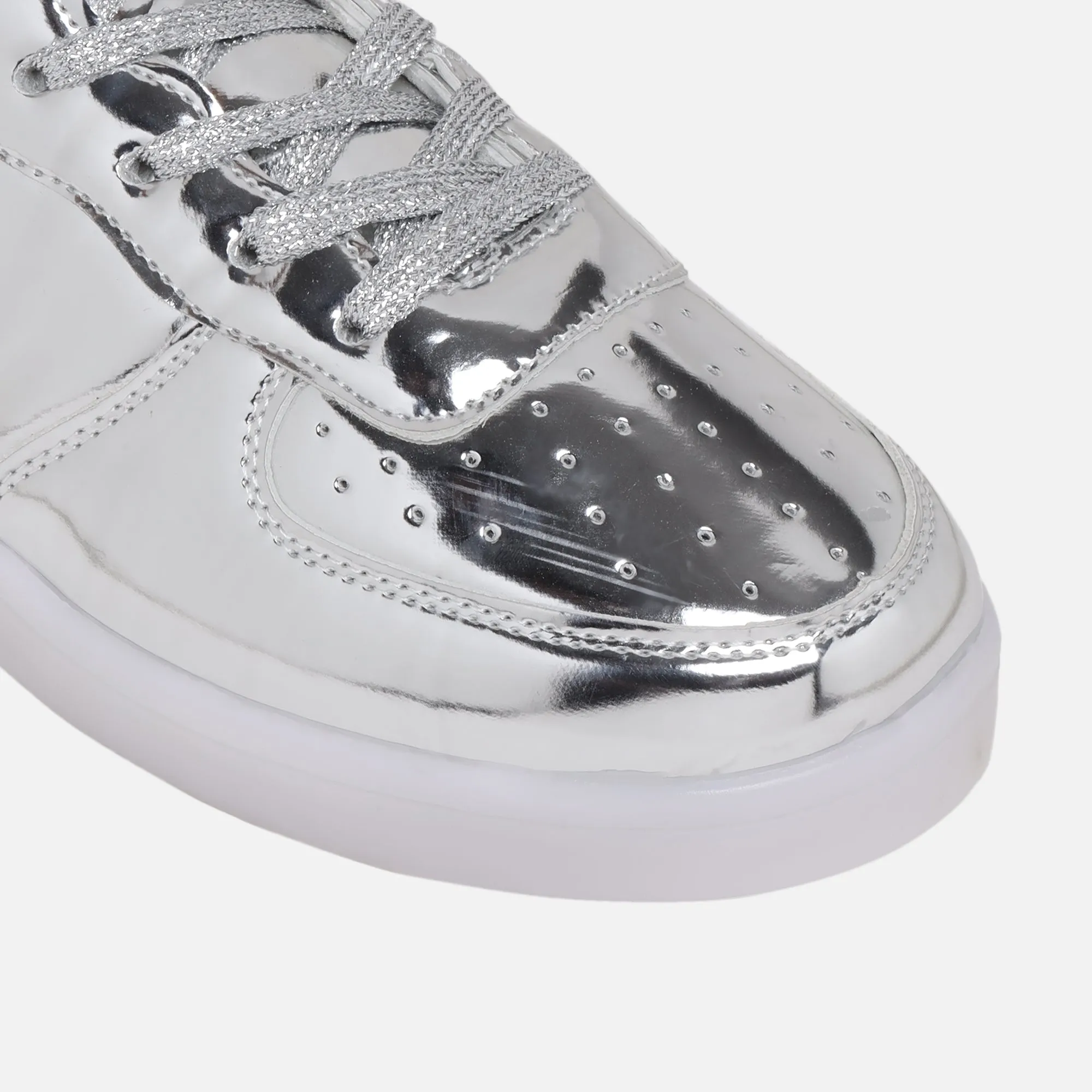Light me up Sneakers - High Top (Silver)