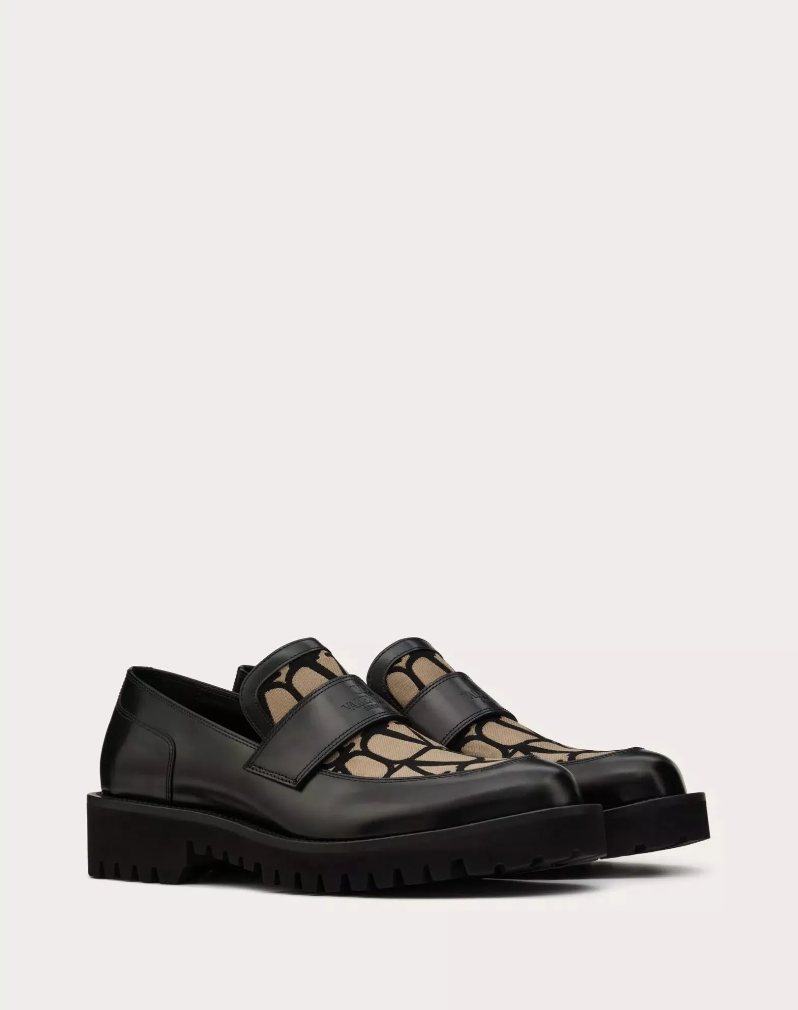 Loafer In Toile Iconographe Technical Fabric And Calfskin