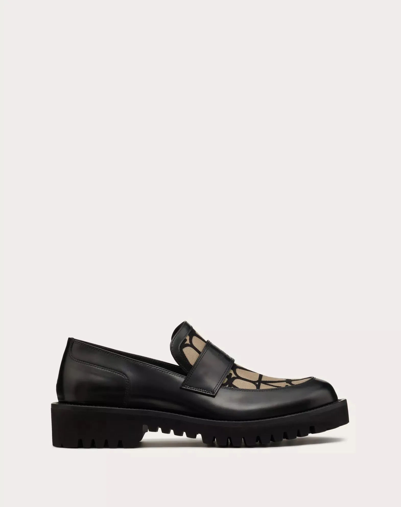 Loafer In Toile Iconographe Technical Fabric And Calfskin